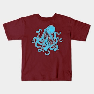 Blue Octopus Kids T-Shirt